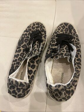 Maurices Leopard Print Canvas Sneakers in Brown and Black